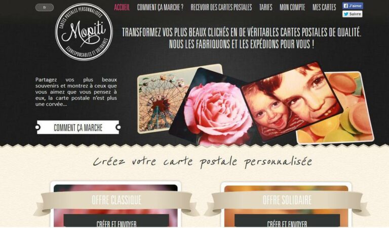 Test startup: J&rsquo;ai créé une carte postale personalisée en utilisant Mopiti