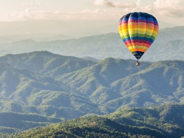 Hot air balloon flight