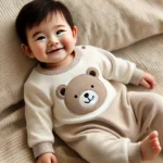 RS 149 Bear Design Long-Sleeve Baby Jumpsuit