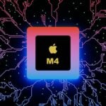 an apple m4 processor in front of a computer circuit