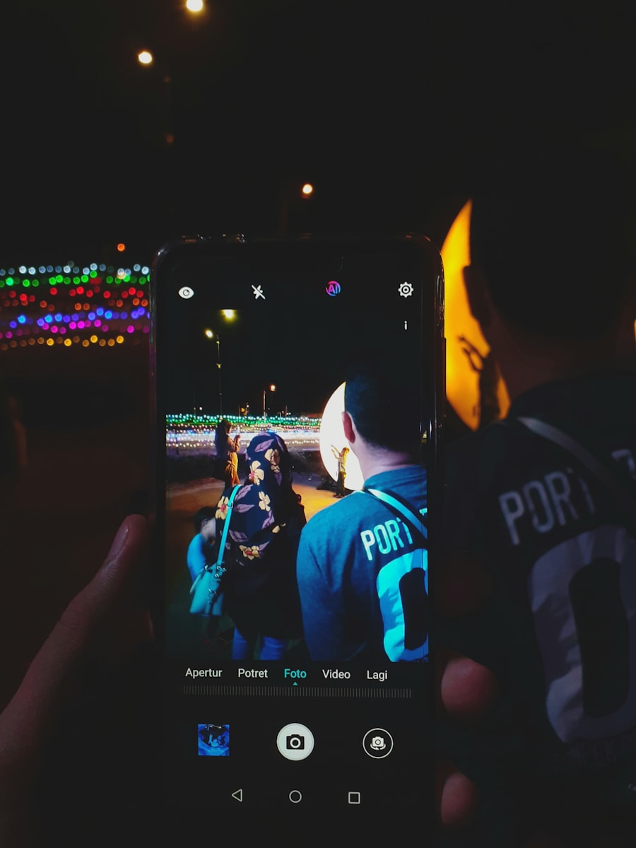 turned-on black Android smartphone