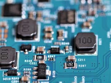 a close up of a circuit board