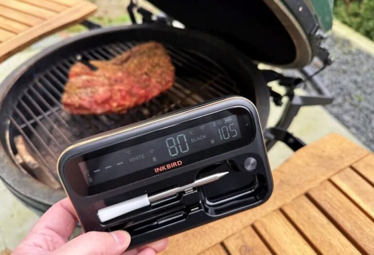 monitoring-meat-thermometer with inkbird wireless thermometer
