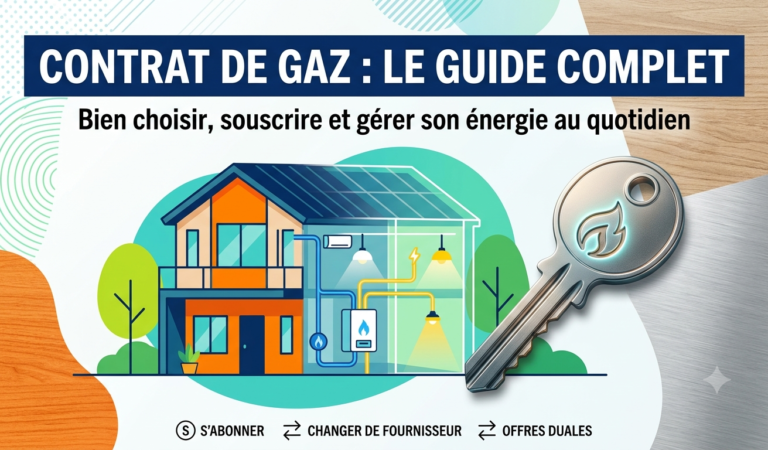Contrat de gaz : le guide complet pour bien choisir, souscrire et gérer son énergie au quotidien