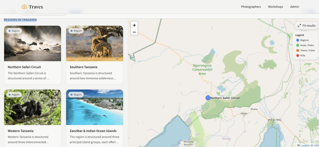 travex map